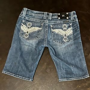 Miss Me Denim Bermuda Shorts, 31